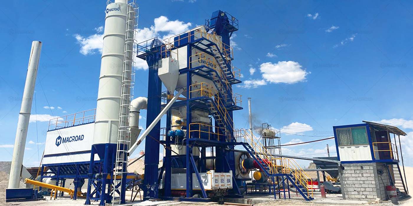 120 ton stationary batch mix asphalt plant in Uzbekistan