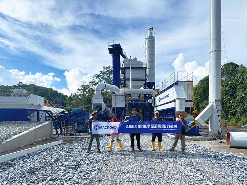 120tph batch mix asphalt plant for producing asphalt aggregates in Malaysia