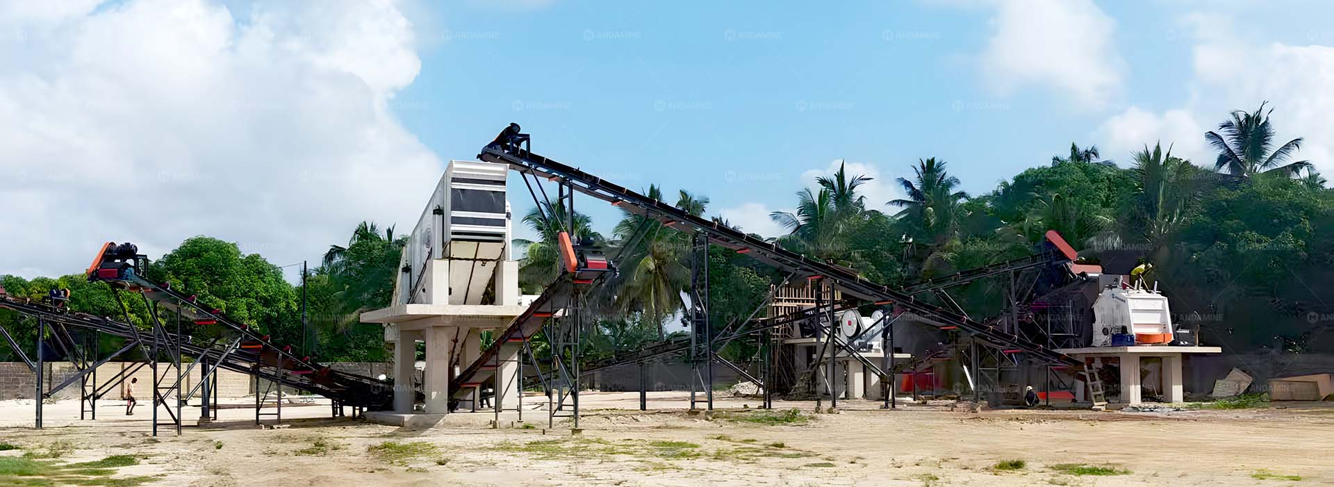 120tph stationary jaw and impact crusher plant for crushing limestone