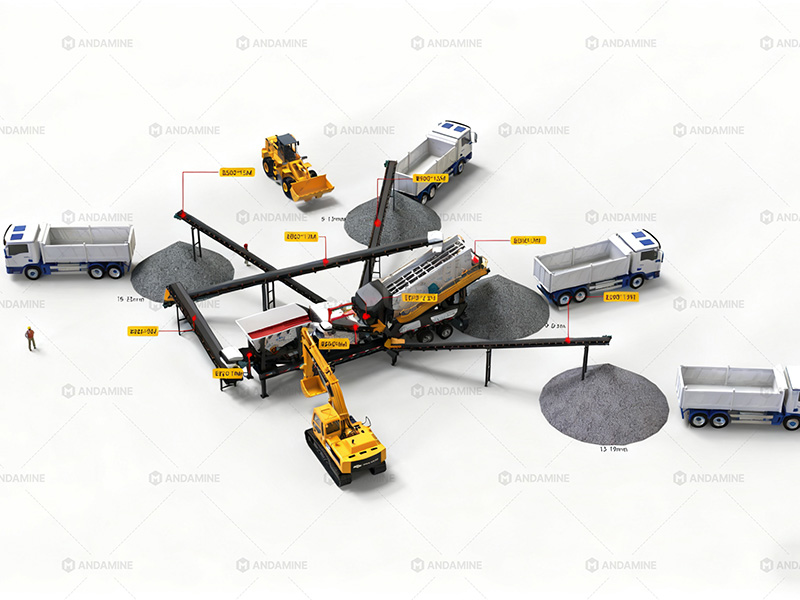 150-200tph construction waste recycling mobile impact rock crusher plant for sale