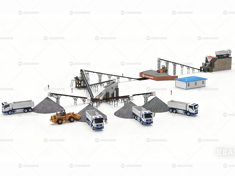 200tph Stationary Jaw and Cone Crusher for Quartz Crushing