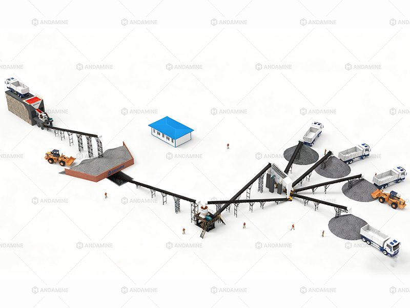 200tph stationary mountain rock crushr plant for aggregates production