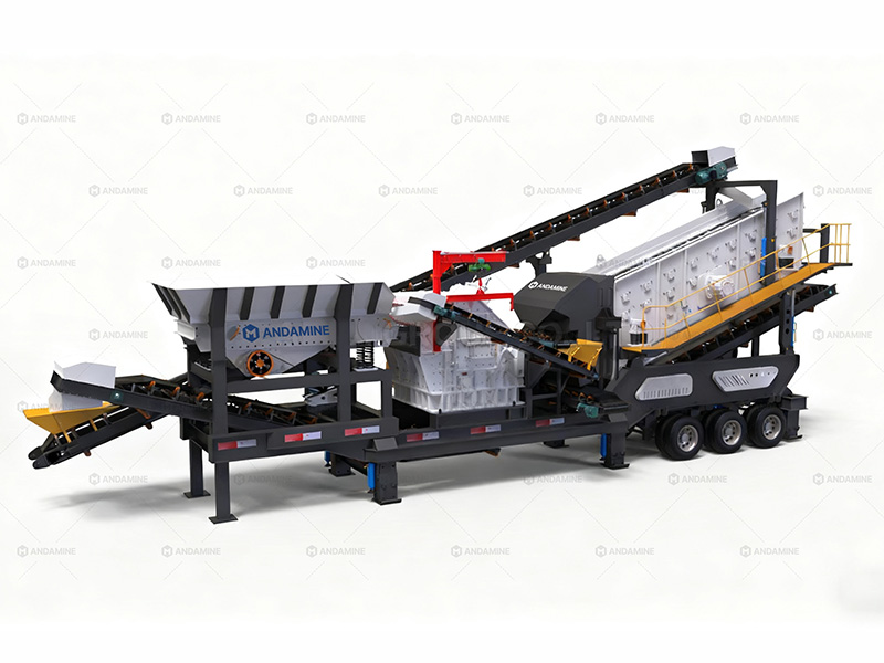 Mesin penghancur benturan bergerak APY-3 1010F 30-60 ton per jam untuk menghancurkan limbah konstruksi.