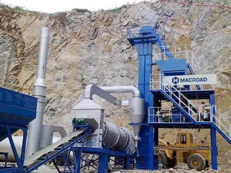 40TPH Macroad hot asphalt mix plant set up in Uruguay