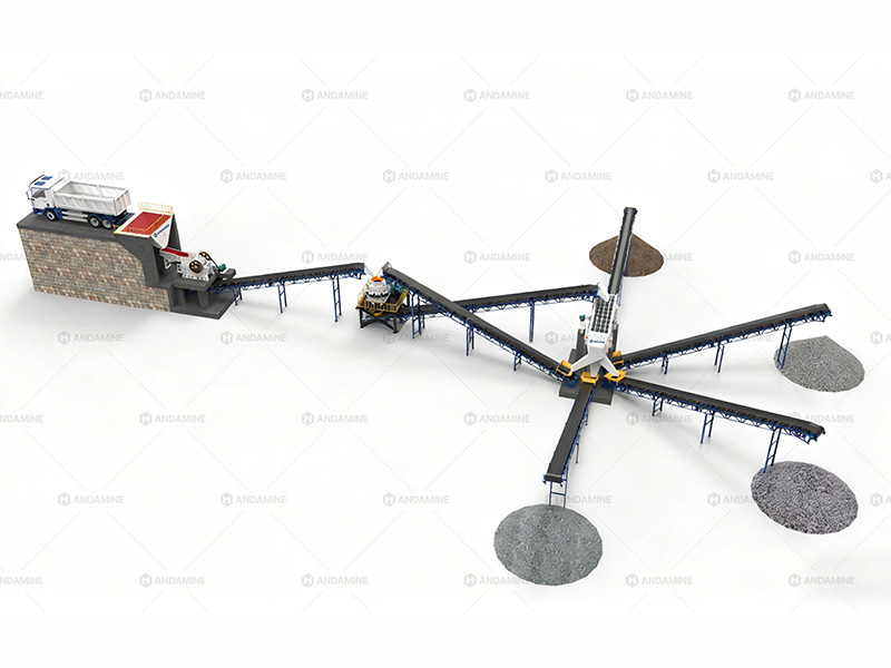 Pabrik penghancur batu stasioner 50T untuk menghancurkan solusi marmer