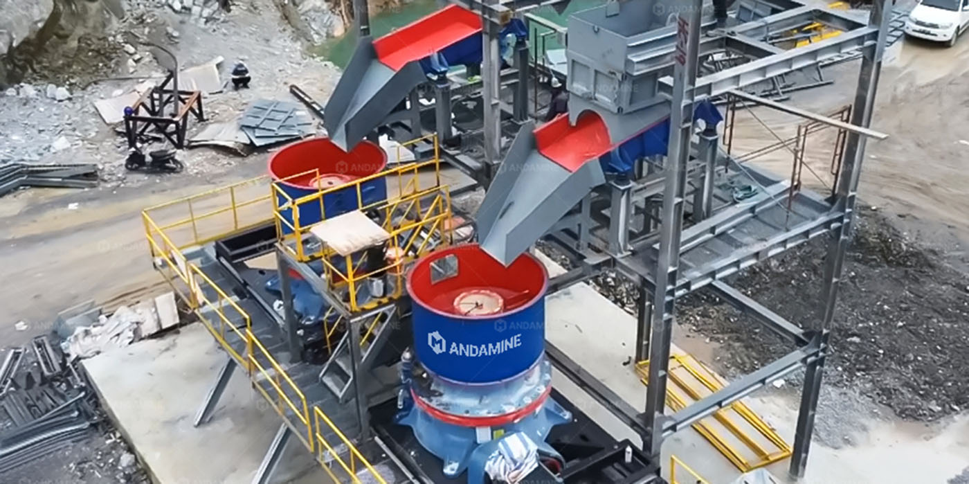 600tph Cone Crushing Machine for Crushing Round Stone in Indonesia