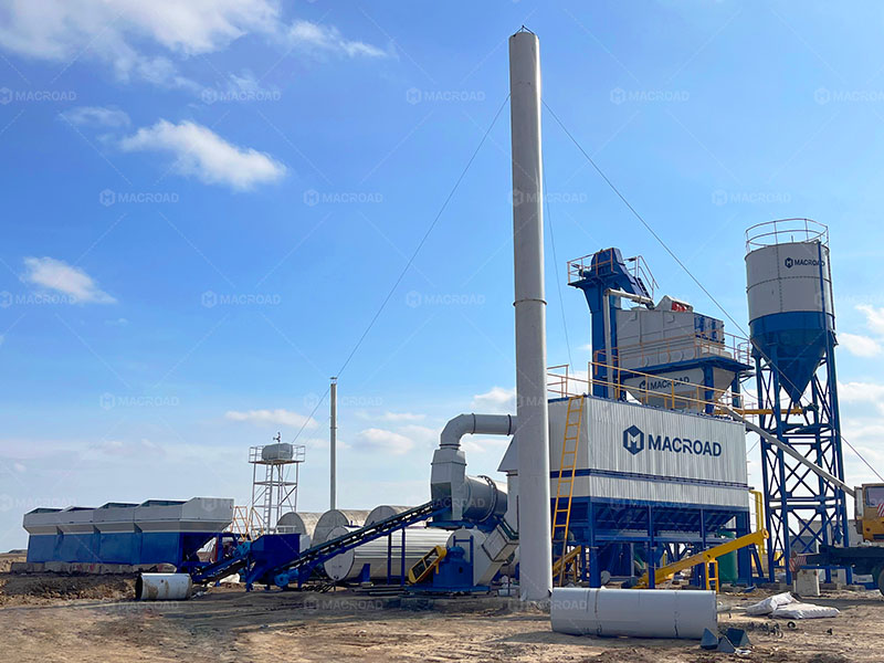 80 tph stationary asphalt mixer plant in Kazakhstan