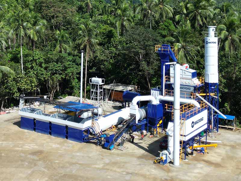 80tph stationary asphalt batch mix plant installation in the Philippines