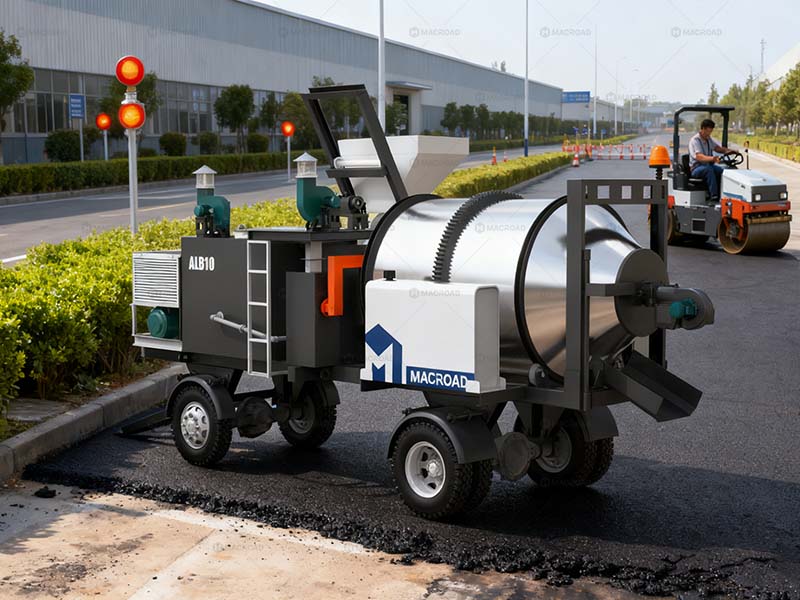ALB Series small mobile asphalt mixer machine for road maintenance in Indonesia