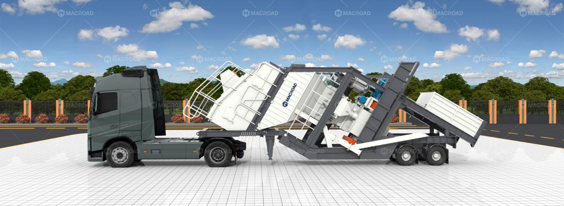 ALYQ Series whole mobile asphalt plant relocation within 24 hours in Indonesia