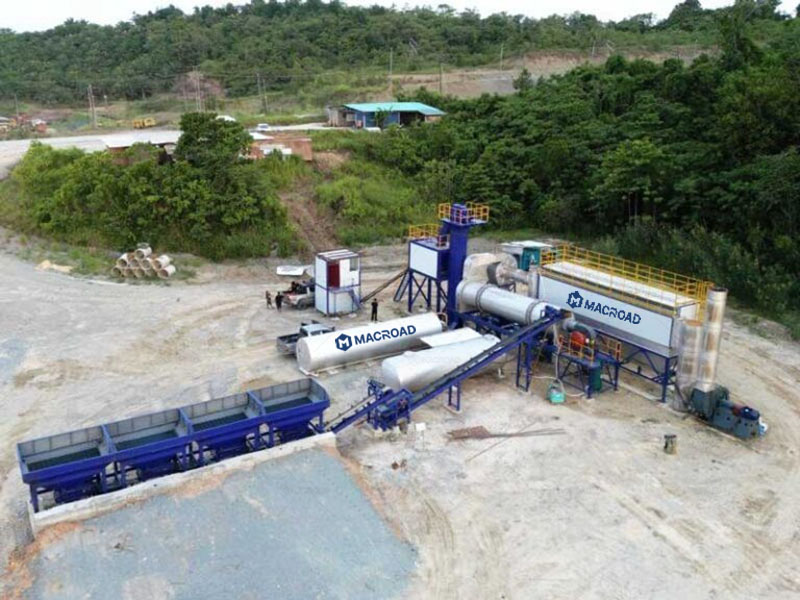 ALYT 100 ton Portable Asphalt Drum Mix Plant in Ecuador