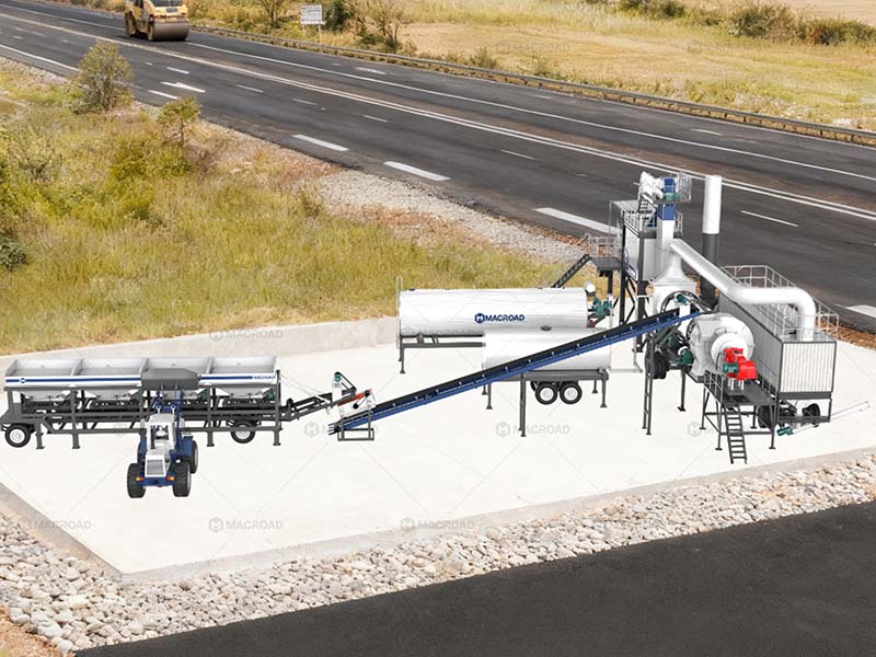 ALYT Series stationary asphalt drum mix plant in Indonesia
