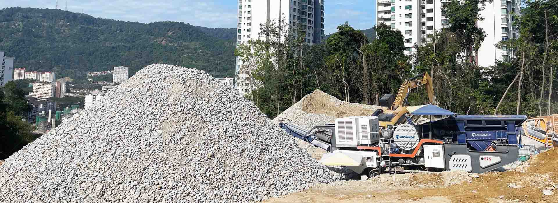ANDAMINE 100TPH crawler type mobile jaw mesin pemecah batu gunung for volcanic rocks