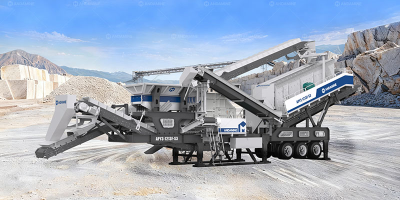 APY3 tire type mobile impact crusher plant for sale in Indonesia