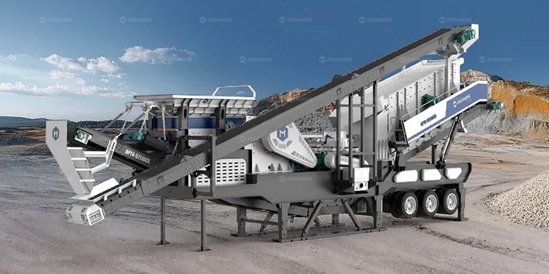 APY4-S 4-in-1 Pabrik Penghancur Batu Gabungan Bergerak Andamine