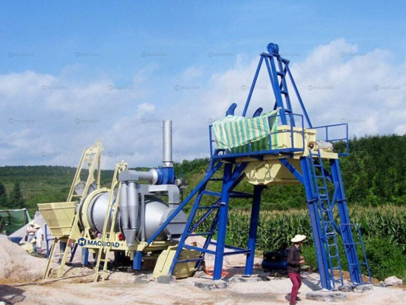 Simple type portable asphalt batch mix plants in the Philippines
