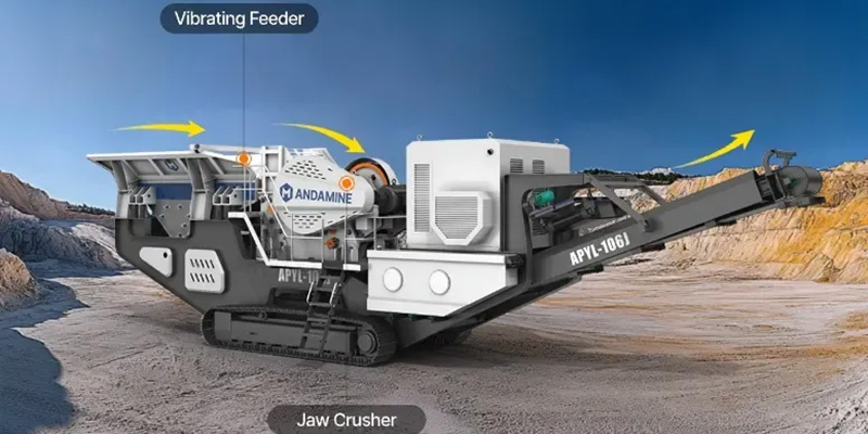 mesin penghancur batu rahang bergerak tipe crawler