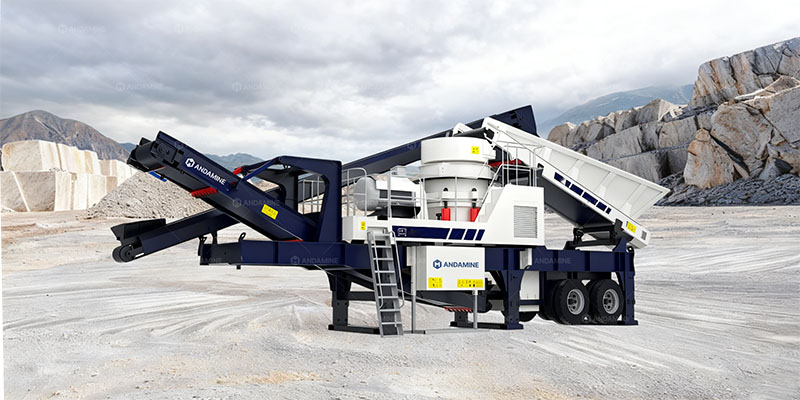 single tire type mobile cone crusher plant for sale in Indonesia
