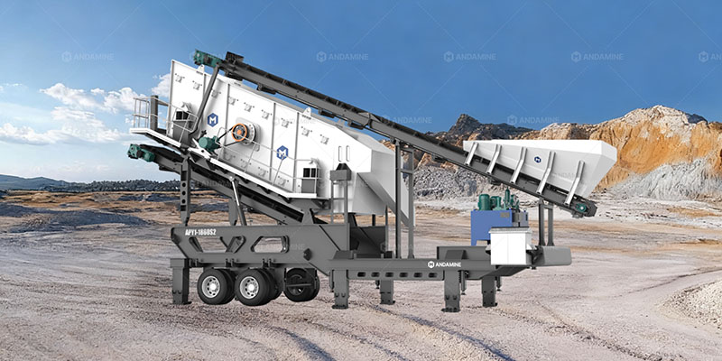 tire type mobile heavy duty screening plant for sale