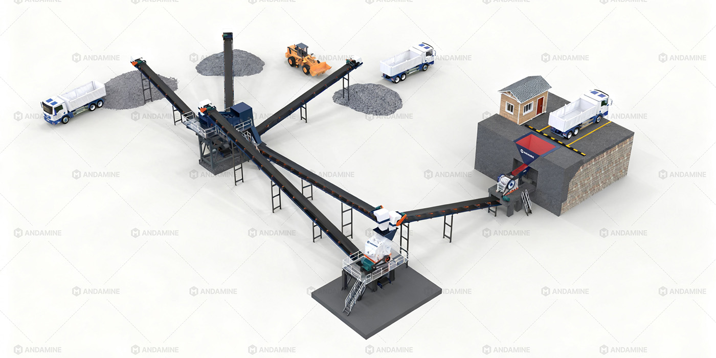 100-150TPH Stationary Stone Crusher Plant for Dry Mix MortarM-sand