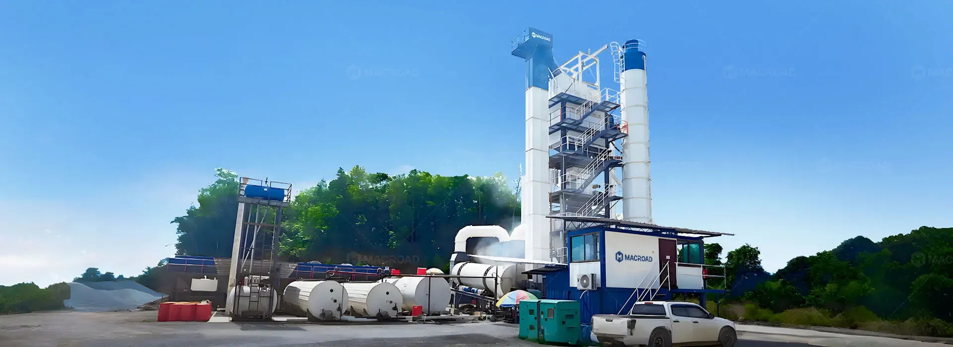 120tph stationary hot asphalt mixing plant for road project in Malaysia