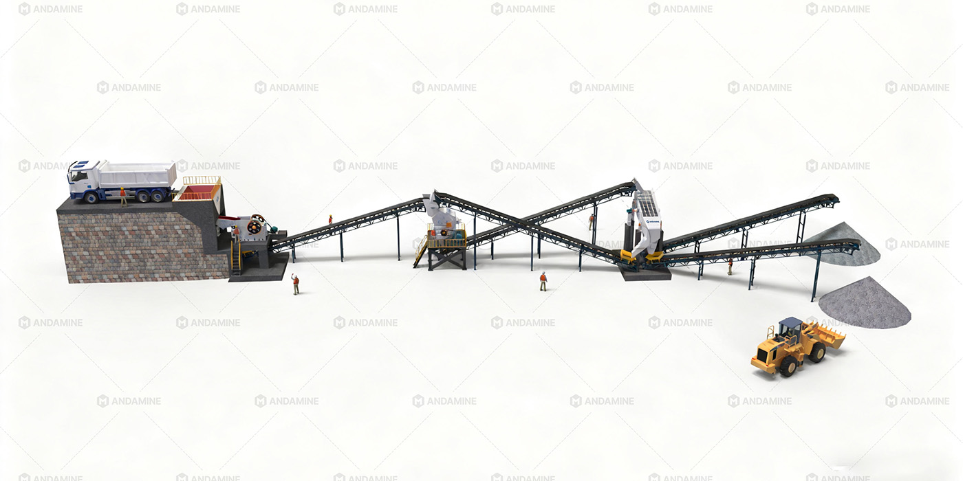 Mesin penghancur batu kapur stasioner 150tph untuk pembuatan pasir