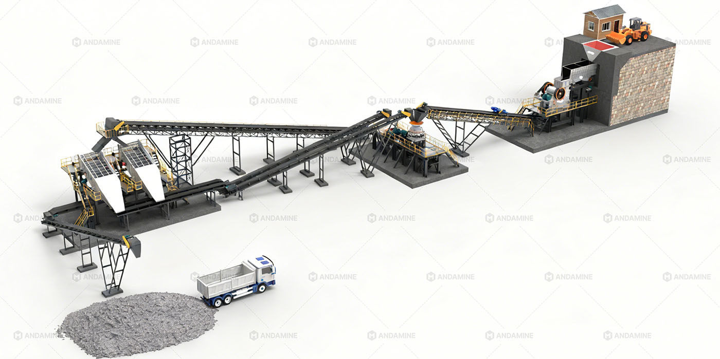 200TPH Stationary Crushing Production Line for Gold Ore Crushing