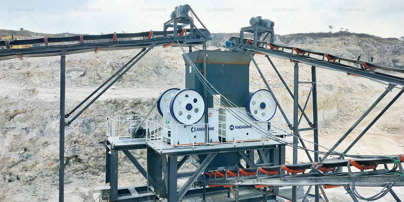 200tph jaw type limestone crushing production line for sale in Tuban, Indonesia