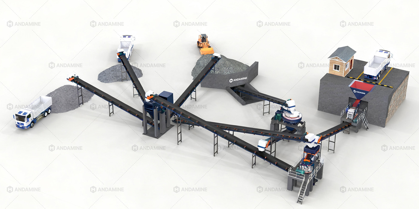 Pabrik pengolahan batu kapur stasioner 200tph untuk membuat pasir