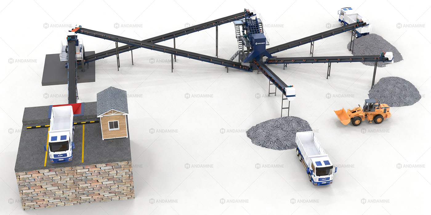 250TPH Stationary Aggregate Crusher Plant for Asphalt Concrete Production