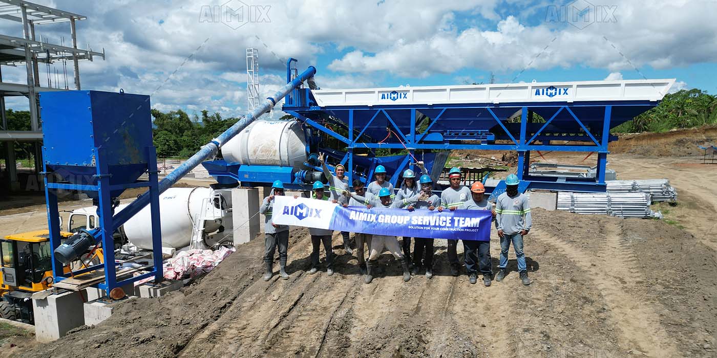 30 cbm per hour drum type compact batch plant in the Philippines