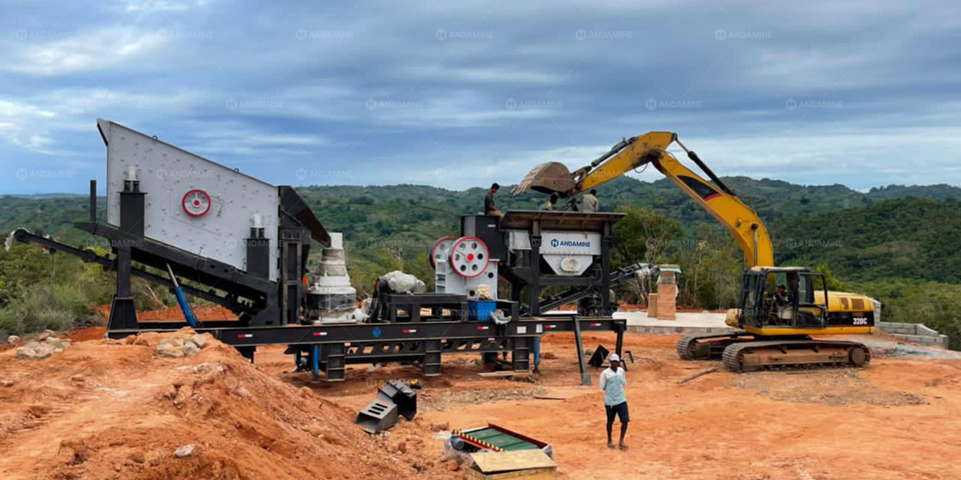 Pabrik Penghancur Bergerak 30-in-4 1TPH untuk Menghancurkan Batu Kapur di Madagaskar