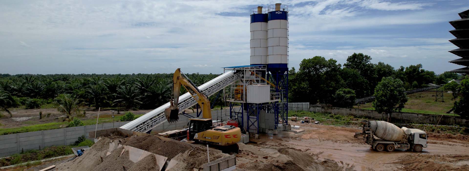 60m³ stationary ready mix concrete plant Indonesia