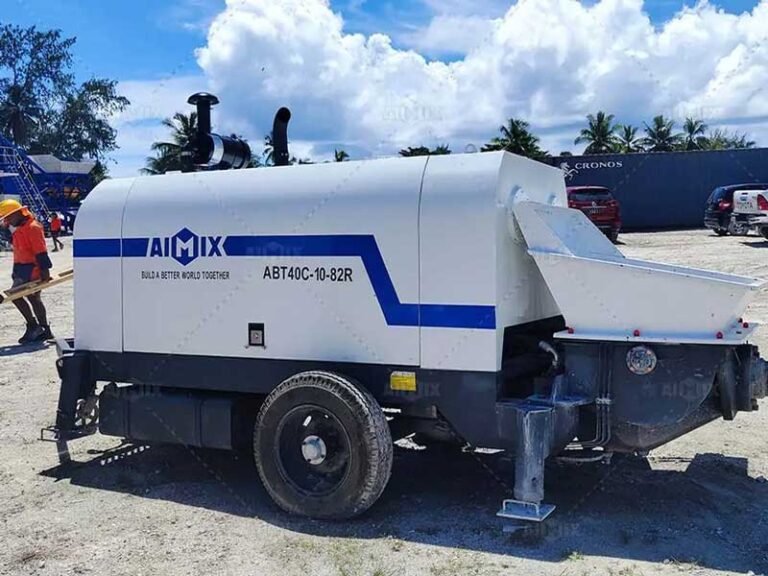 ABT40C Trailer Concrete Pumps for House Building in Papua