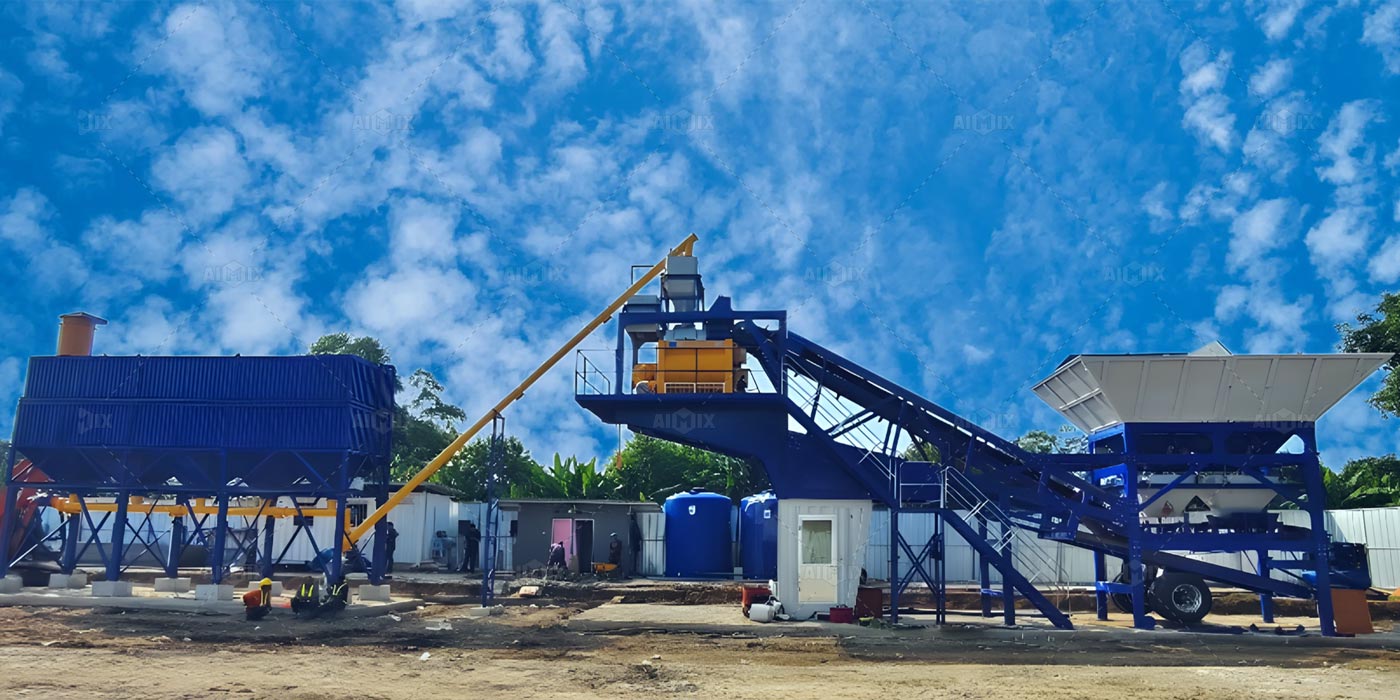 AIMIX jual batching plant portable 60tph