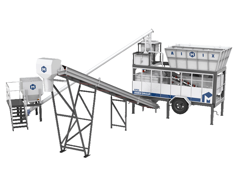 AJSY35 portable ready mix plant for sale in Indonesia