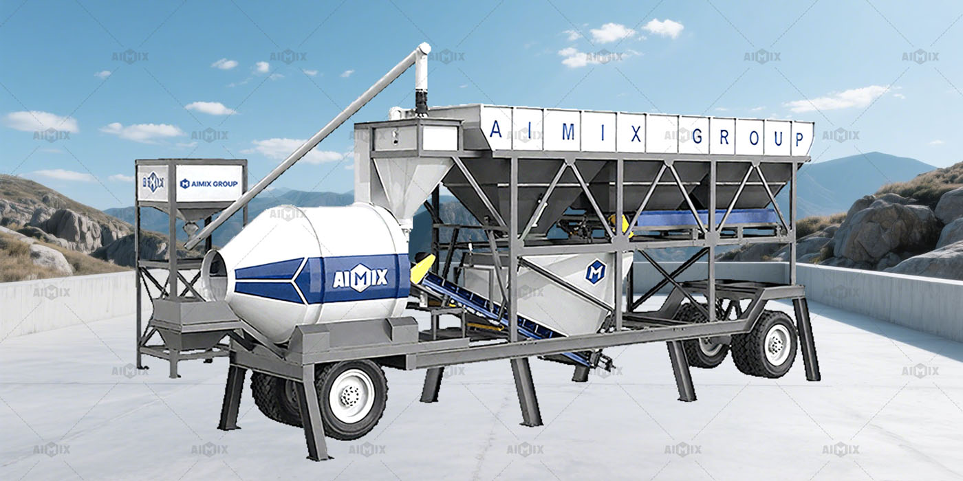 AJZY Series Portable Compact Concrete Batching Plant for Sale