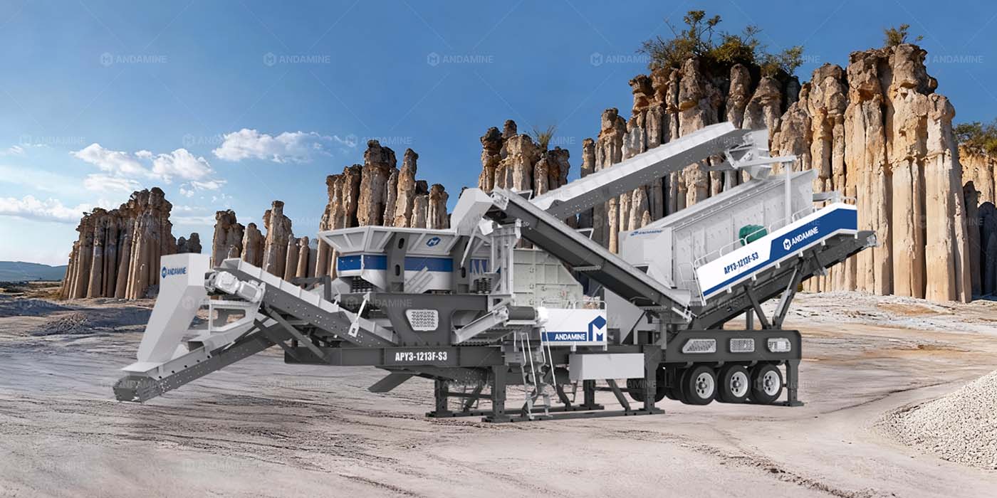 APY3 3-in-1 tire type mobile impact crusher plant for sale