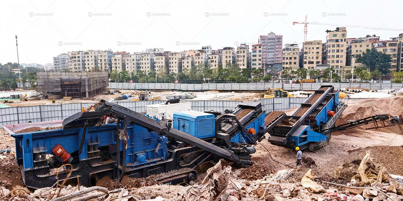 Track type mobile impact crusher solution for crushing construction waste