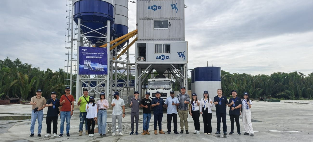 aimix concrete plant site tour in Malaysia concluded successfully