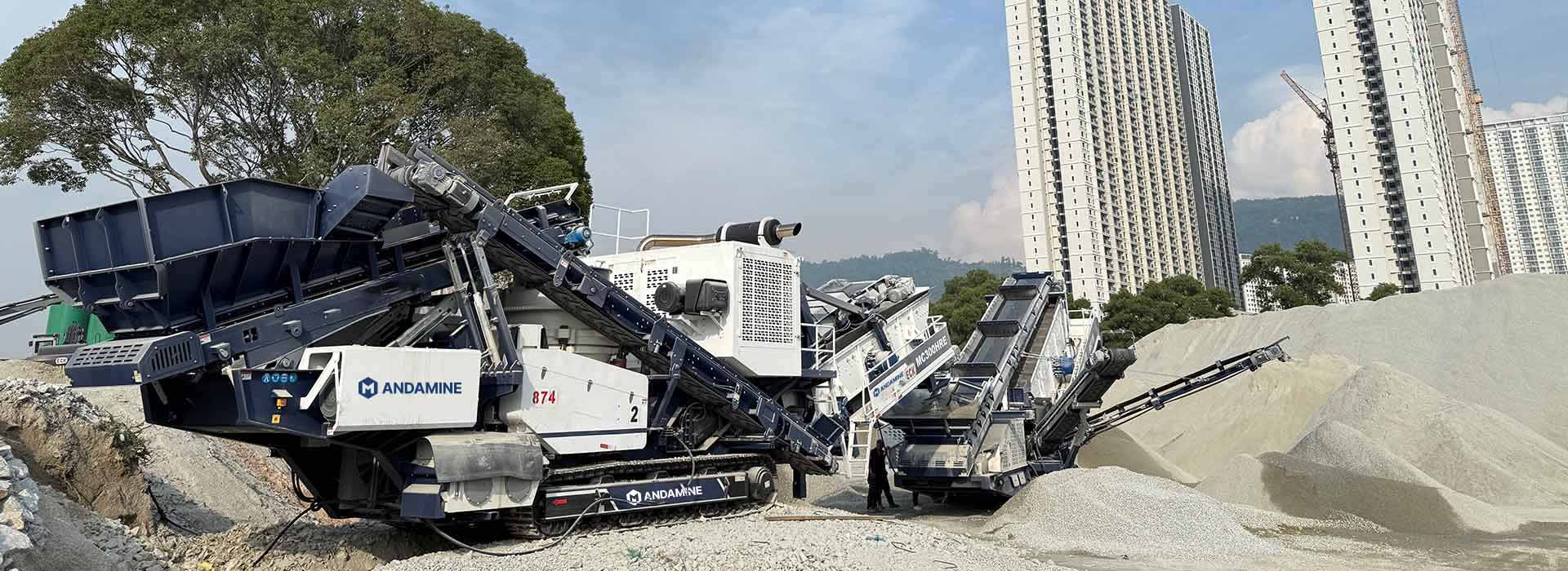 crawler mobile cone crusher plant with crawler screening plant for waste recycling in Malaysia