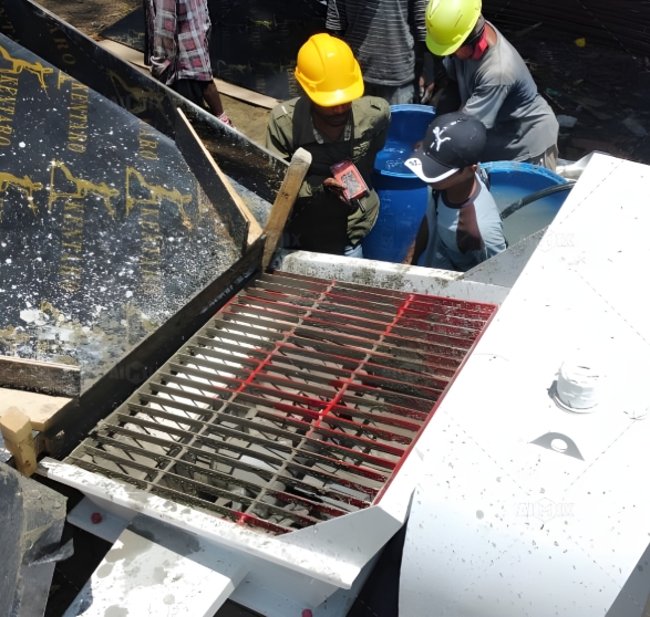 pumping work on site