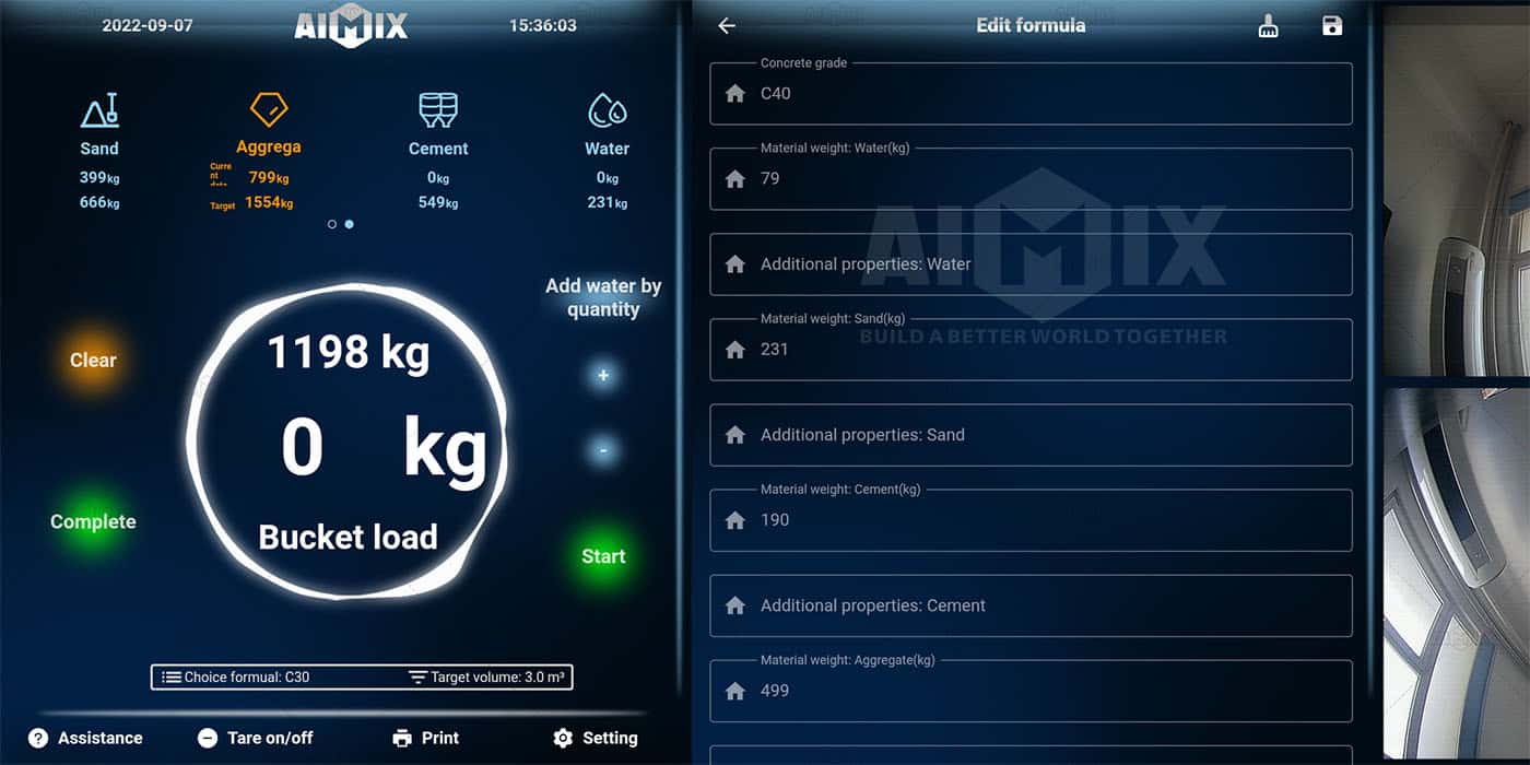 Concrete Production Recipe settings of self loading cement mixer user manual