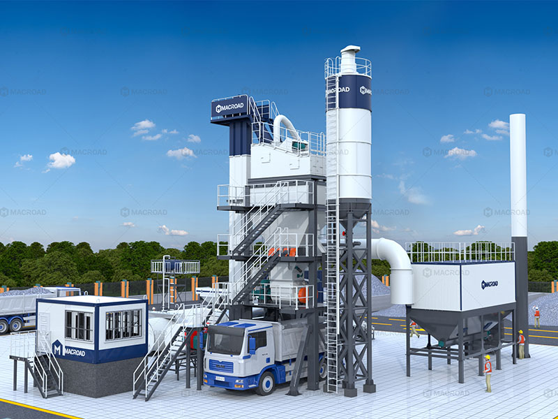 Macroad batch type asphalt plant for being an agent in Indonesia