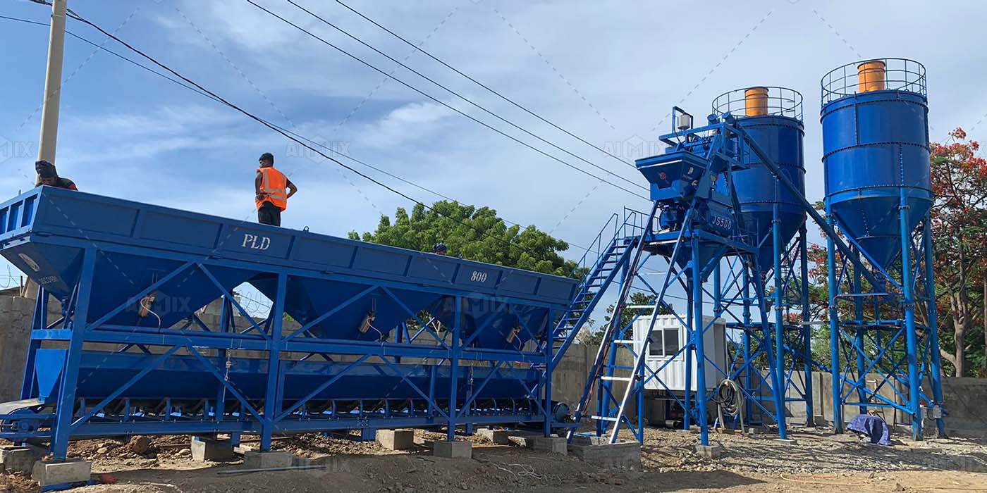 25 cbm per hour mini batch plant in East Timor