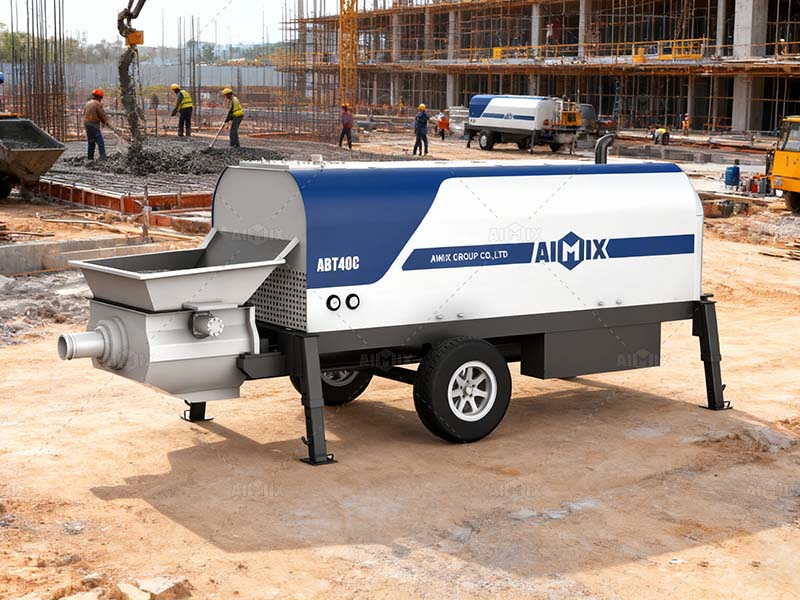 ABT40C mobile concrete pump trailer for sale in Indonesia