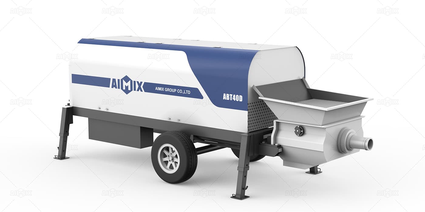 ABT40D electronic stationary concrete trailer pump in Indonesia
