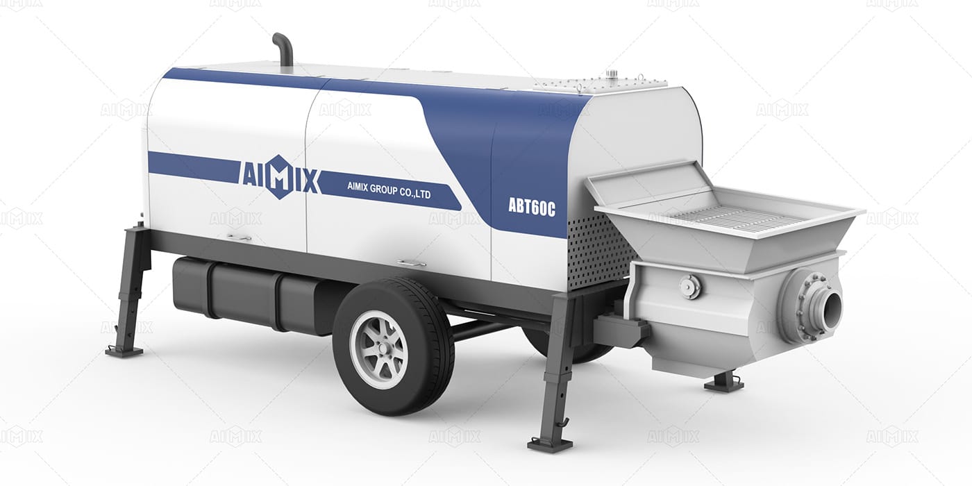 ABT60C stationary concrete pump trailer for sale in stock Indonesia