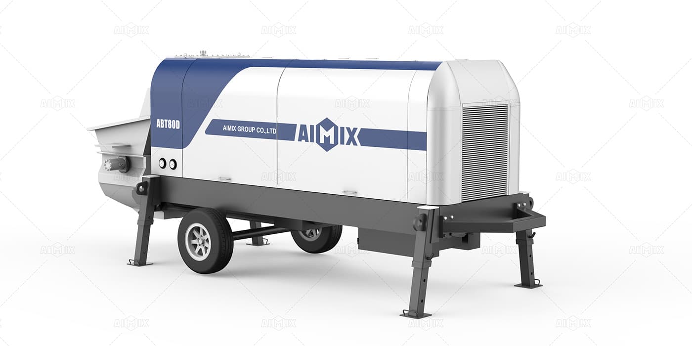 ABT80D electronic concrete pump stationary in Indonesia