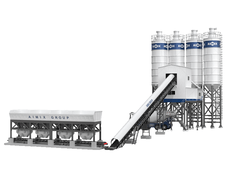 AJ-180 wet mix concrete plant for sale in Indonesia